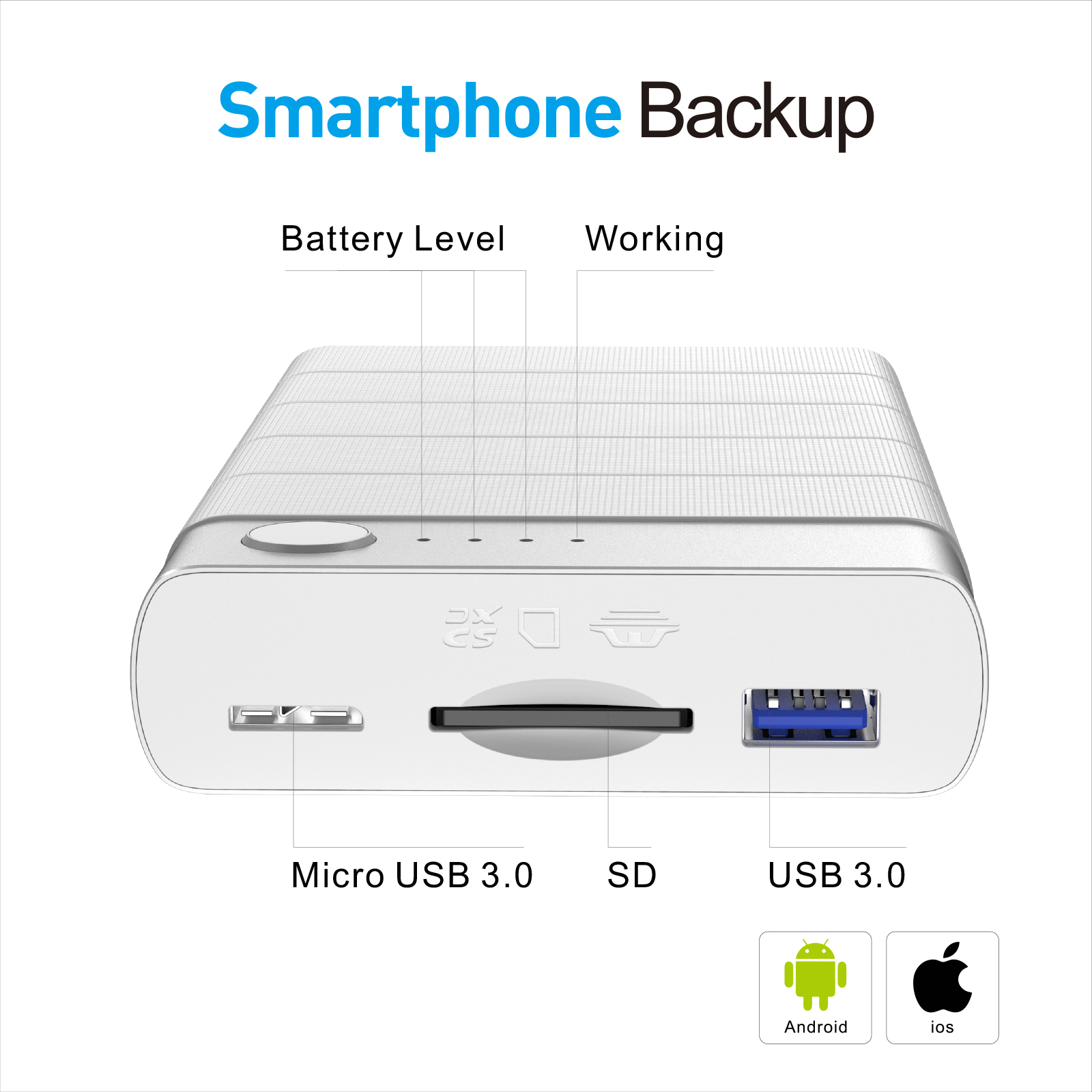 Smart phone Backup Hard Disk